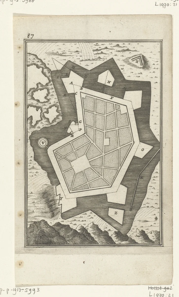 Illustratie voor 'Den Arbeid van Mars' van Allain Manesson Mallet by Romeyn de Hooghe, print, 1672