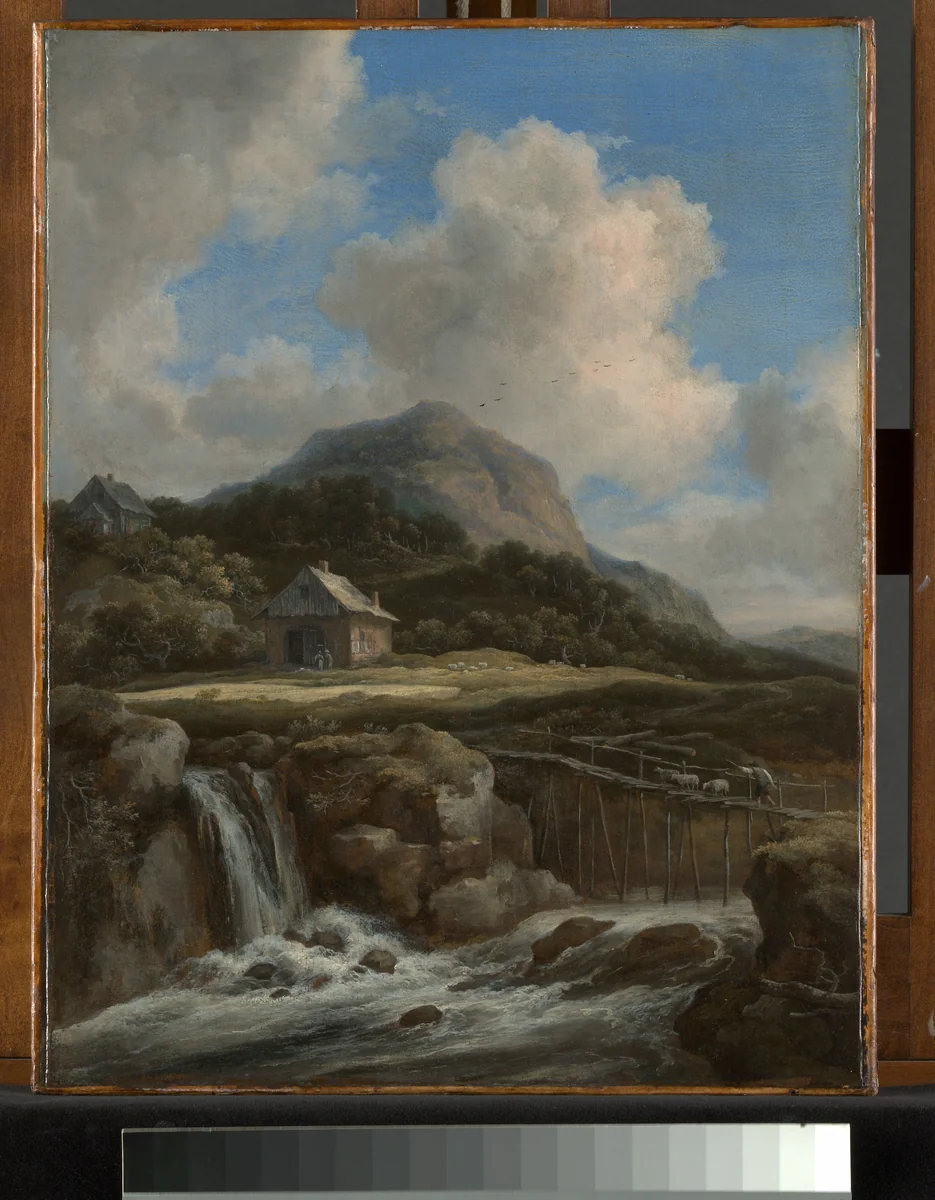 Mountain Torrent by Jacob van Ruisdael, painting, 1670-1679