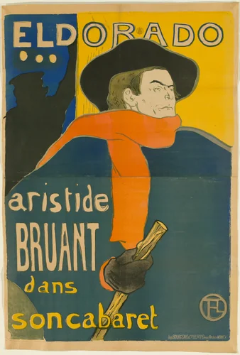Eldorado: Aristide Bruant by Henri de Toulouse-Lautrec, print, 1892