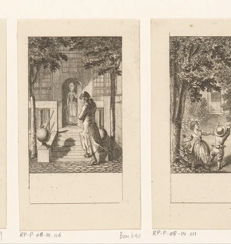 Man komt terug van een reis by Daniel Nikolaus Chodowiecki, print, 1779