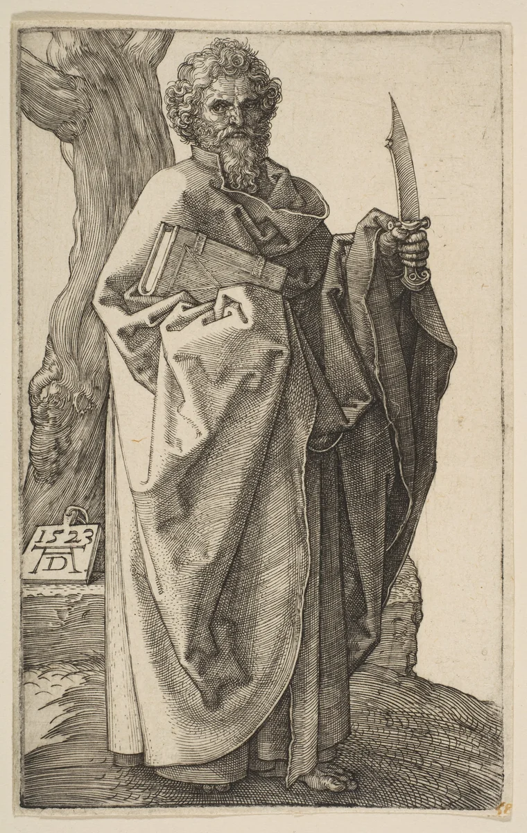 Saint Bartholomew by Albrecht Dürer, print, 1523