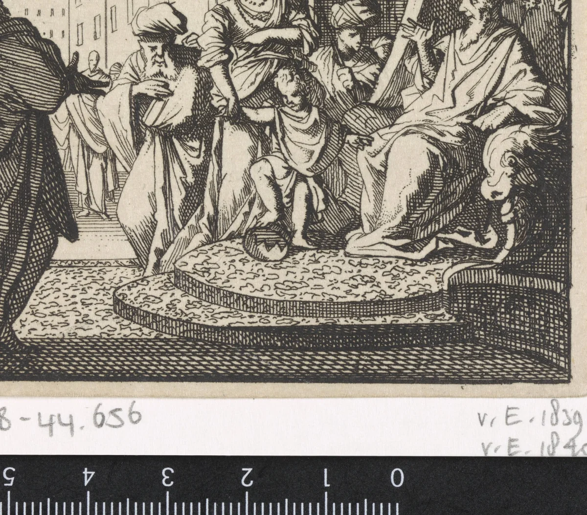 Mozes en de kroon van de farao by Caspar Luyken, print, 1698