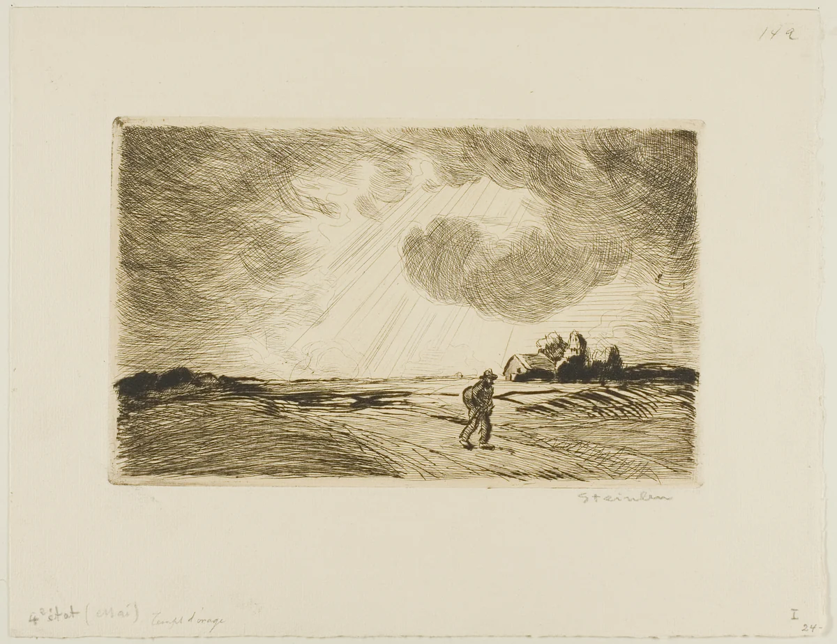 Stormy Weather by Théophile Alexandre Steinlen, print, 1879-1923