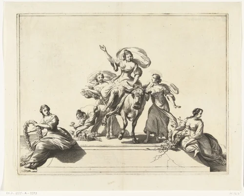 Europa en de stier by Abraham Bloteling, print, 1655-1690