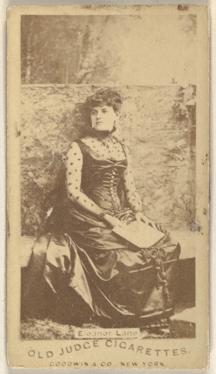 Eleanor Lane, from the Actors and Actresses series (N171) for Old Judge Cigarettes by Goodwin & Company, photograph, 1886-1890