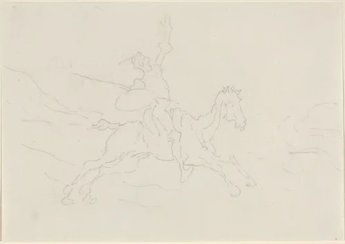 Don Quixote by Honoré Daumier, drawing, 1808-1879