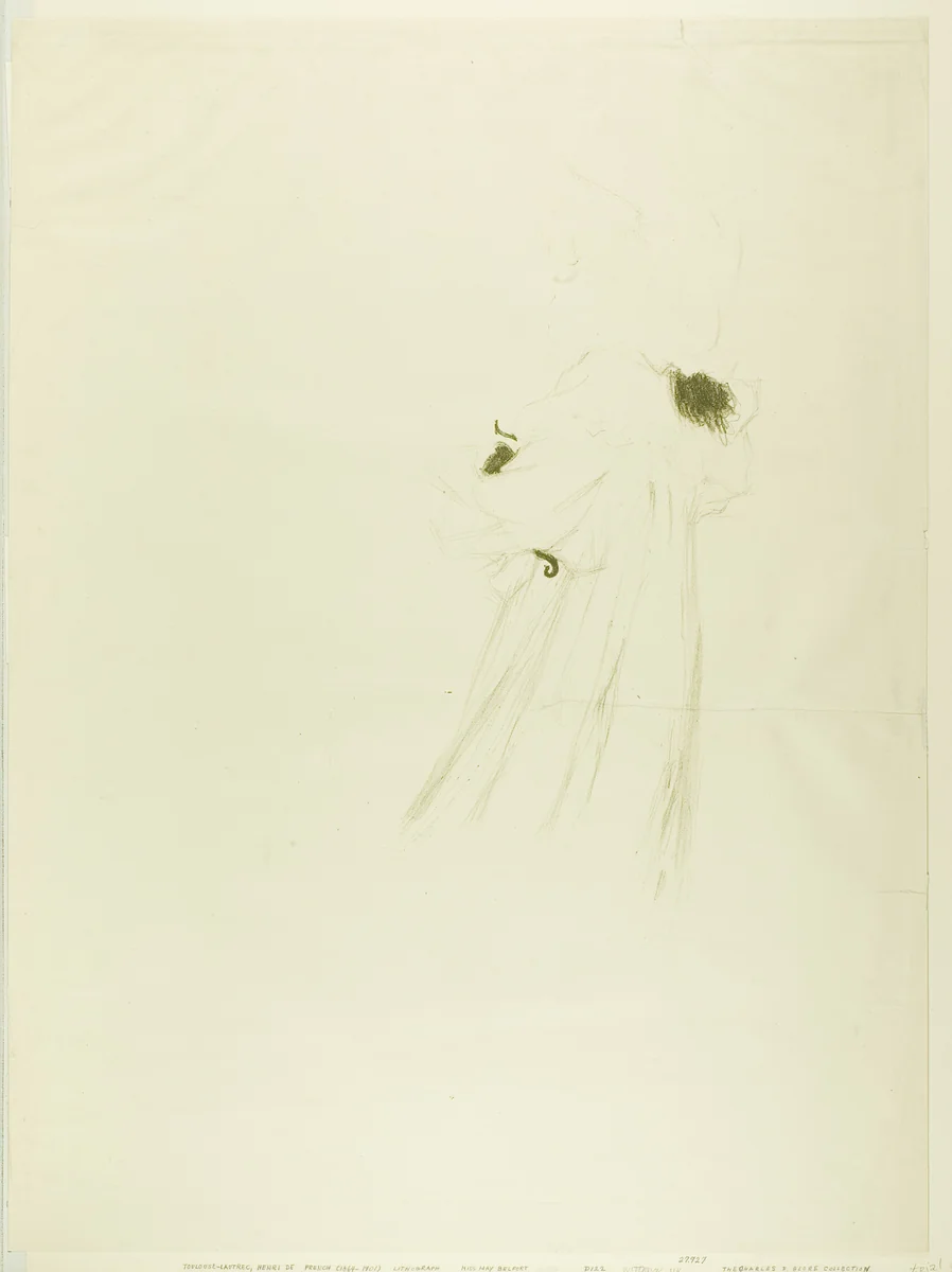 Miss May Belfort (large plate) by Henri de Toulouse-Lautrec, print, 1895