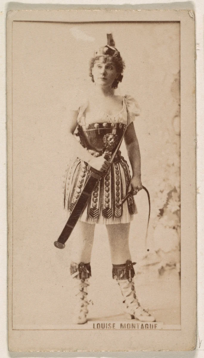 Louise Montague, from the Actresses series (N245) issued by Kinney Brothers to promote Sweet Caporal Cigarettes by Kinney Brothers Tobacco Company, photograph, 1890