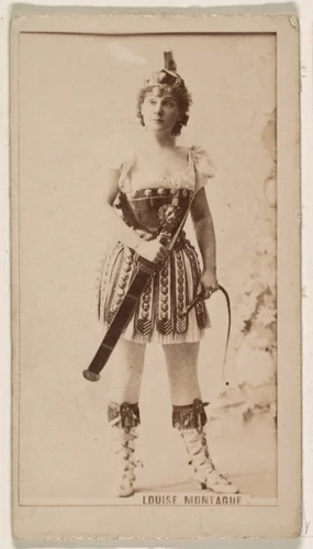 Louise Montague, from the Actresses series (N245) issued by Kinney Brothers to promote Sweet Caporal Cigarettes by Kinney Brothers Tobacco Company, photograph, 1890