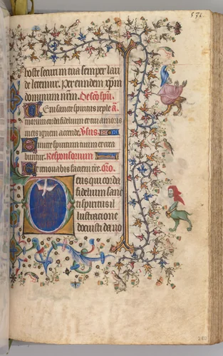 Hours of Charles the Noble, King of Navarre (1361-1425): fol. 260r, Holy Spirit by Master of the Brussels Initials and Associates, book, 1400-1410