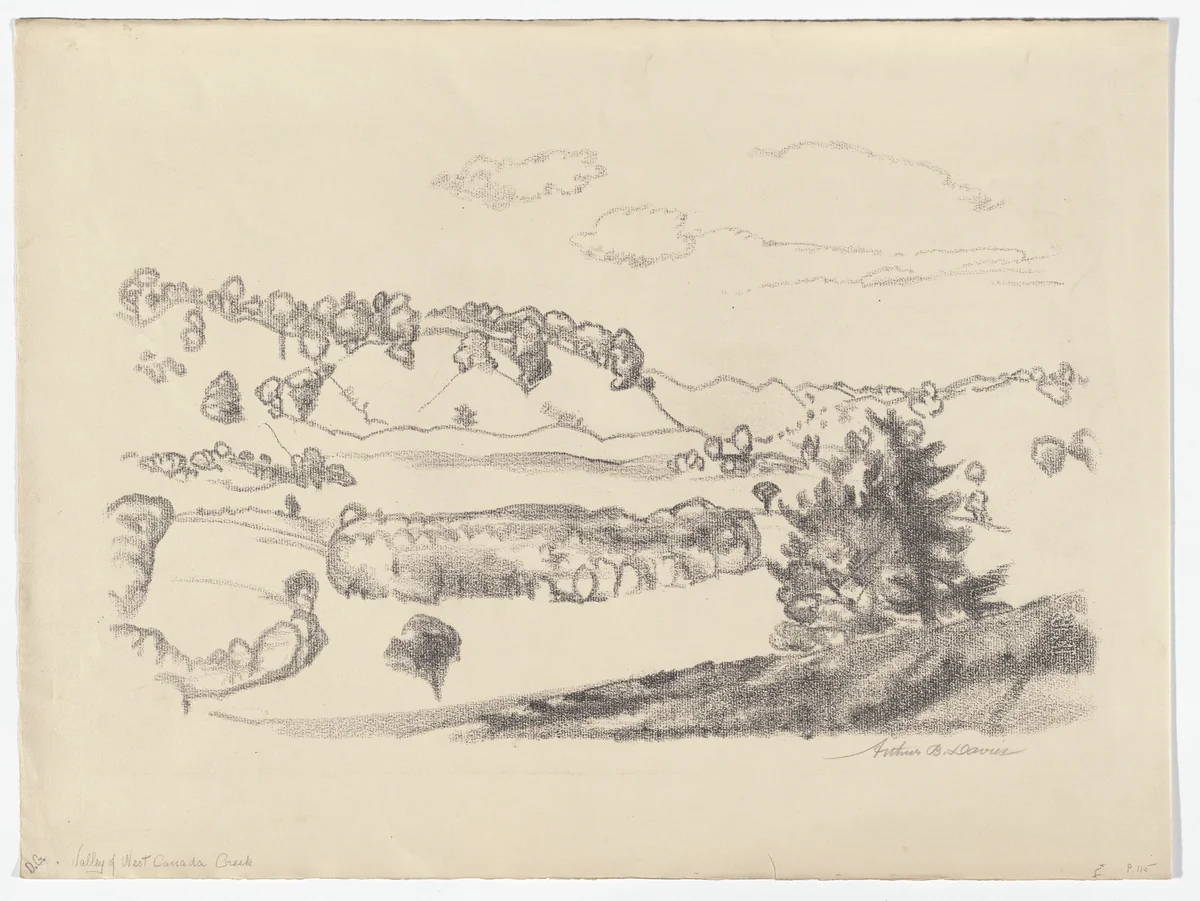 Valley of West Canada Creek by Arthur B. Davies, print, 1924