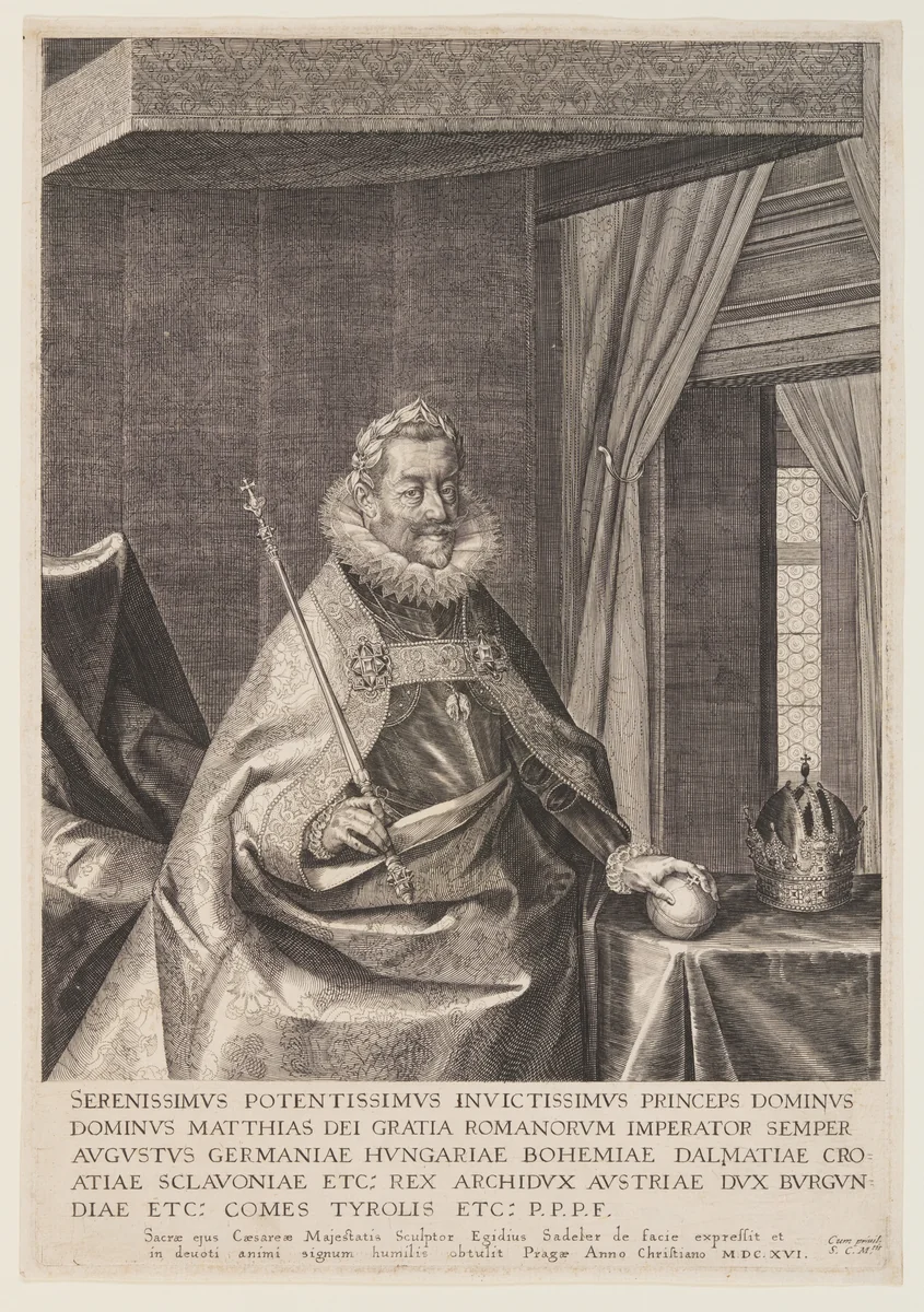 Emperor Matthias by Aegidius Sadeler, print, 1616