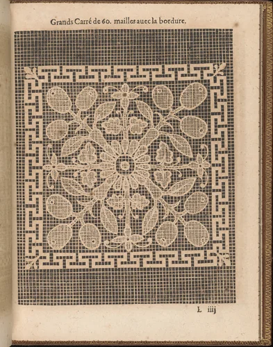 La Pratique de l'Aiguille, page 43 (recto) by Matthias Mignerak, book, 1605