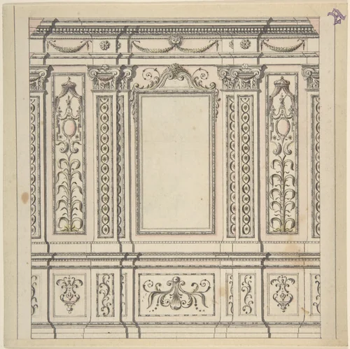 Design for a Wall Decoration by anonymous, drawing, 1780-1800