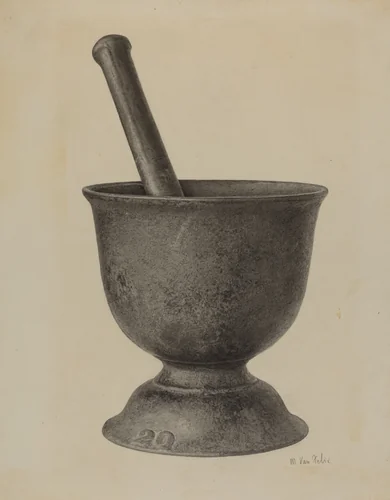 Mortar and Pestle by Maurice Van Felix, index of american design, 1941