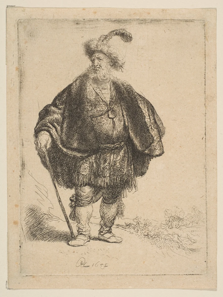 The Persian by Rembrandt van Rijn, print, 1632