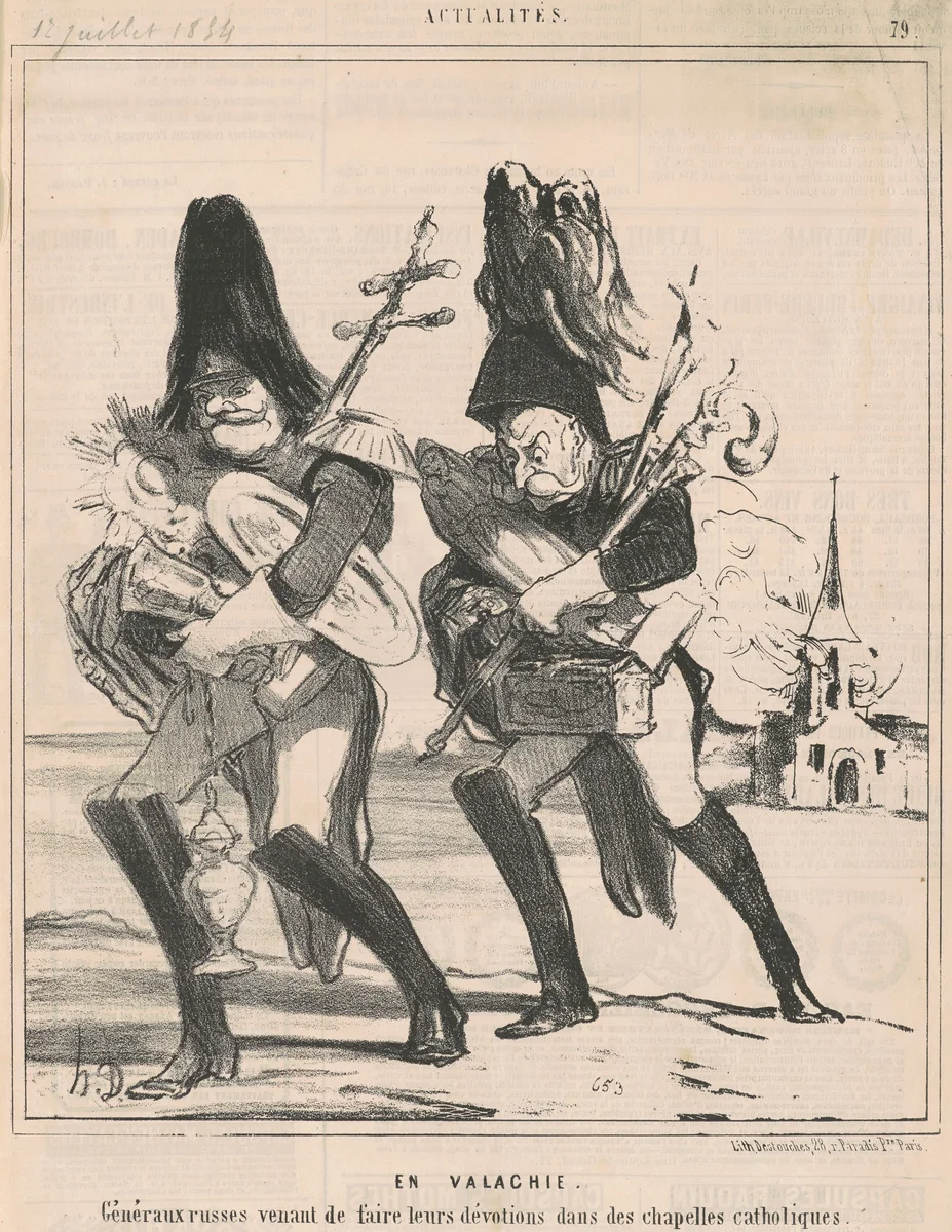 En valachie by Honoré Daumier, print, 1854