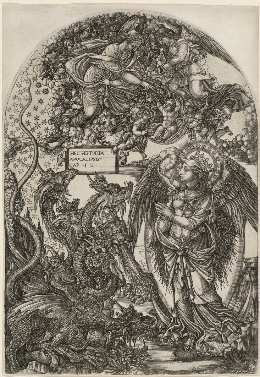 The Woman Clothed with the Sun by Jean Duvet, print, 1546-1556
