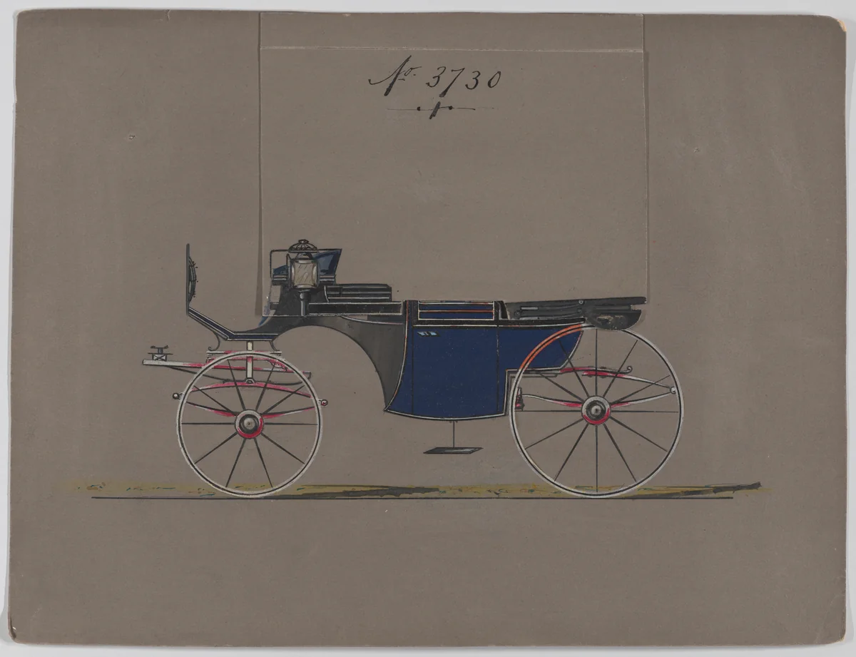Design for Landaulet, no. 3730 by Brewster & Co., drawing, 1881