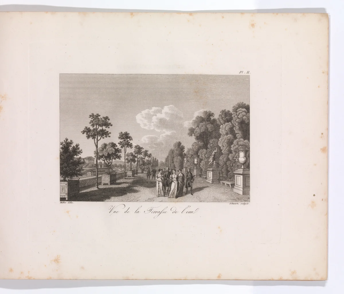Promenades de Paris, ou collection de vues pittoresque de ses jardins publics, etc. Premier Cahier by J. Philibert, book, 1812