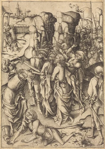 The Betrayal by Israhel van Meckenem, print, 1480