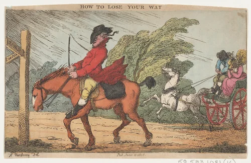 How to Lose Your Way by Thomas Rowlandson, print, 1808