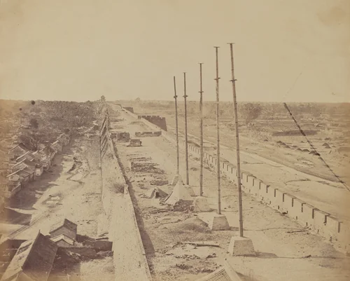 Top of the Wall From Anting Gate, Pekin, Taken Possession by English and French Troops, October 1860 by Felice Beato, photograph, 1860