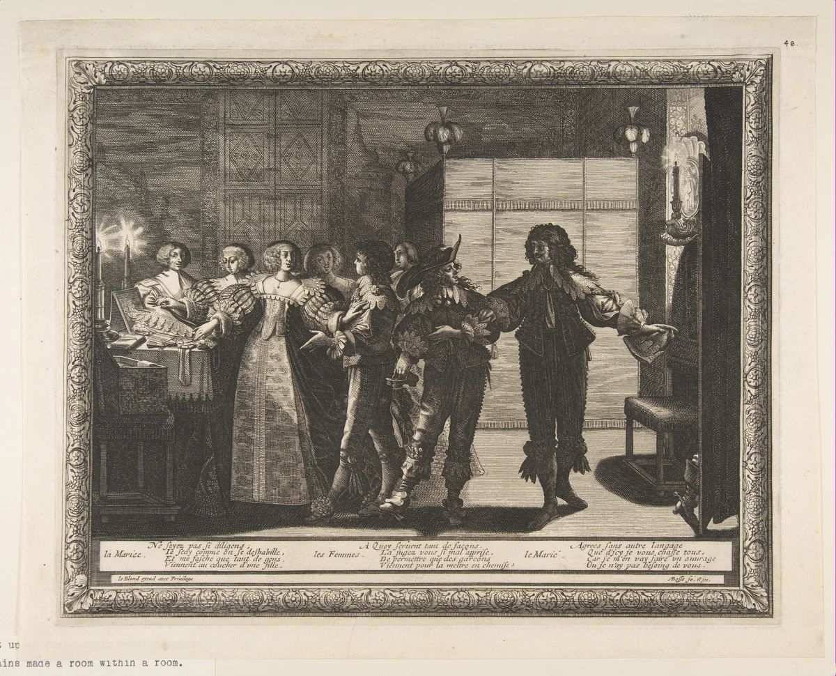 The Bride Taken Home by Abraham Bosse, print, 1633