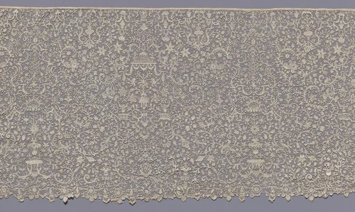 Flounce by France, textile, 1690-1710