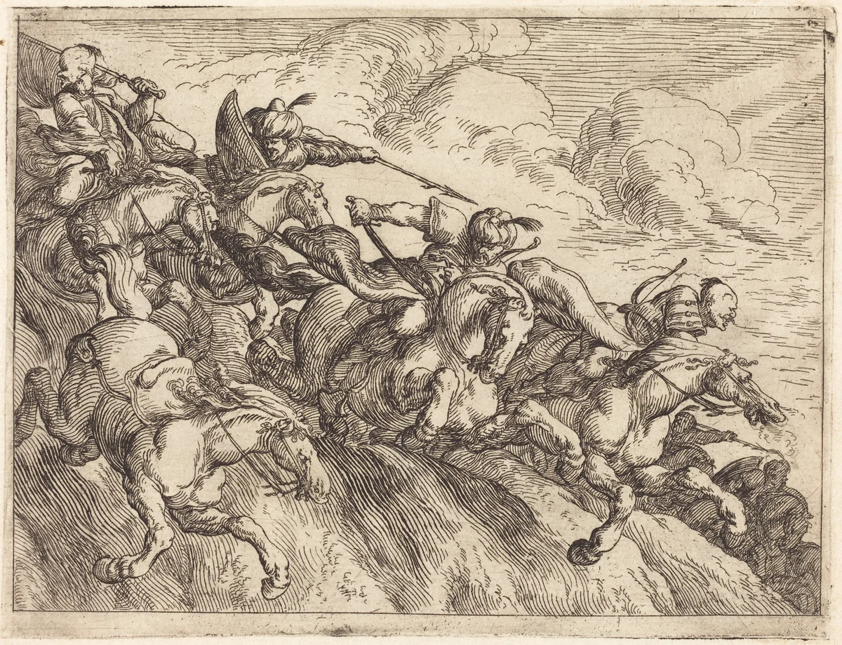 Capricci di varie battaglie by Johann Wilhelm Baur, print, 1635
