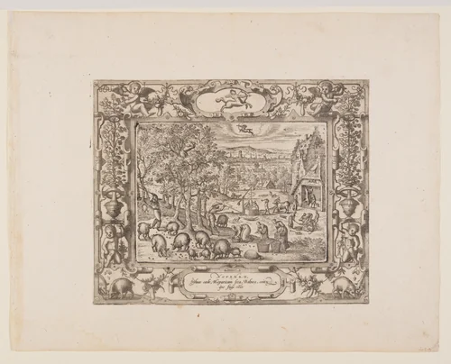 November, from The Twelve Months by Pieter van der Borcht, print, 1574