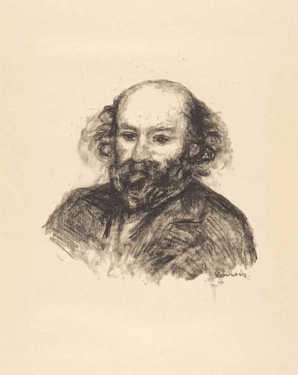 Paul Cezanne by Auguste Renoir, print, 1902