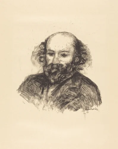 Paul Cezanne by Auguste Renoir, print, 1902