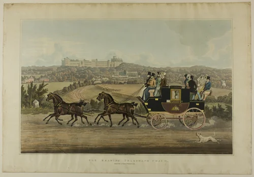 The Reading Telegraph Coach by Robert Havell, print, 1813-1878