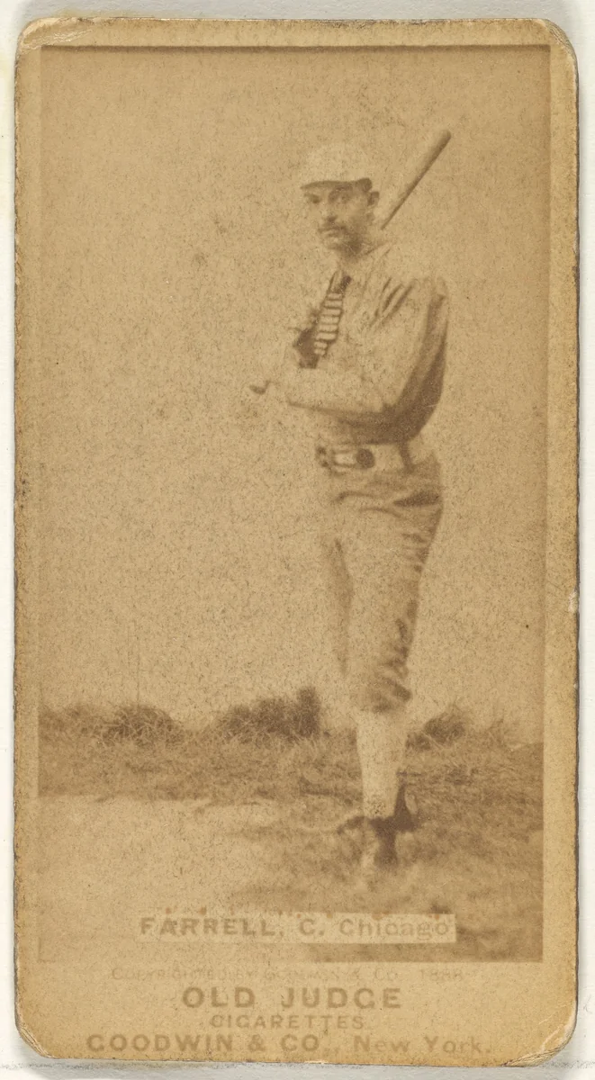 Charles Andrew "Duke" Farrell, Catcher, Chicago, from the Old Judge series (N172) for Old Judge Cigarettes by Goodwin & Company, photograph, 1888