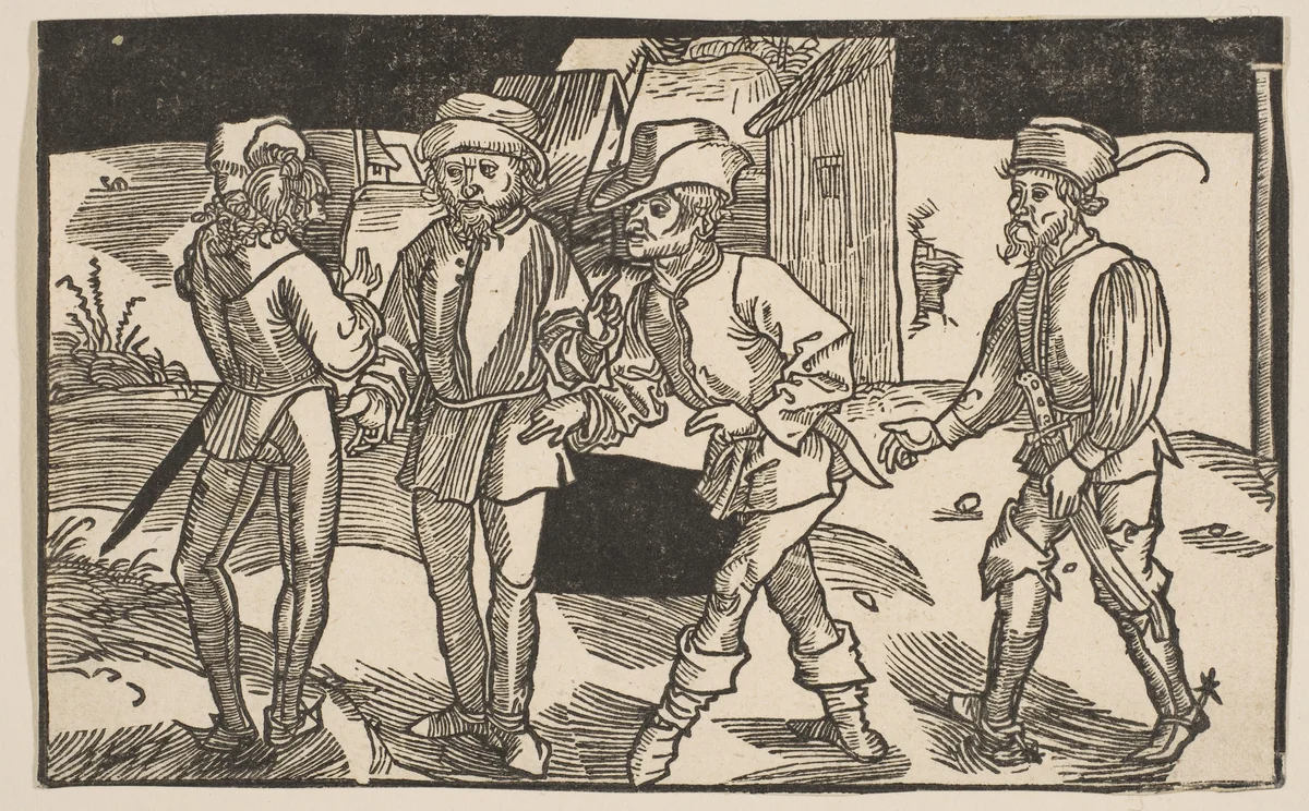 Heauton Timouroumenos, from "The Comedies of Terence", 19th century reprint by Albrecht Dürer, print, 1485-1528