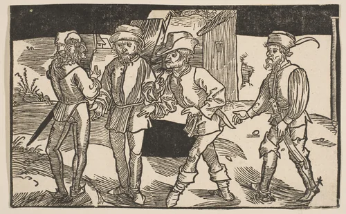 Heauton Timouroumenos, from "The Comedies of Terence", 19th century reprint by Albrecht Dürer, print, 1485-1528