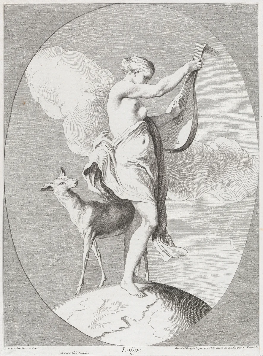 Hearing, from "The Five Senses" by Anne Claude Philippe de Tubières, print, 1730-1765