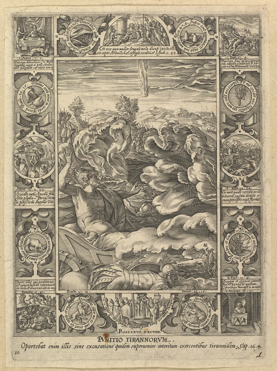 Punitio Malorum, from "Allegories of the Christian Faith, from Christian and Profane Allegories" by Hendrick Goltzius, print, 1570-1617