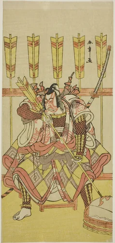 The Actor Ichikawa Danjuro V as Yanone Goro in the Play Kuruwa-gayoi Komachi Soga, Performed at the Nakamura Theater in the Fifth Month, 1781 by Katsukawa Shunsho (勝川 春章), print, 1776-1786