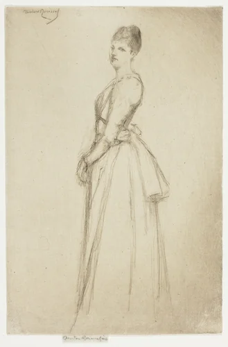 Portrait of Mrs. C. W. by Theodore Roussel, print, 1890