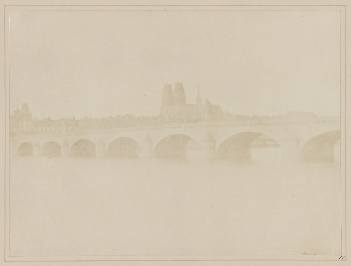 The Bridge of Orleans by William Henry Fox Talbot, photograph, 1843-1845