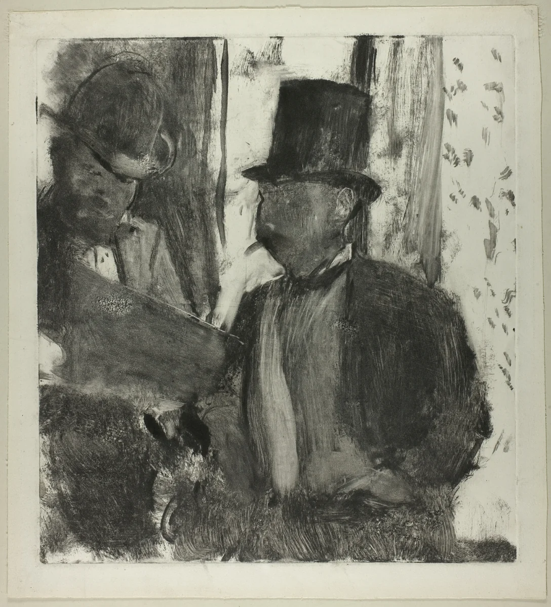 The Two Connoisseurs by Edgar Degas, print, 1875-1885