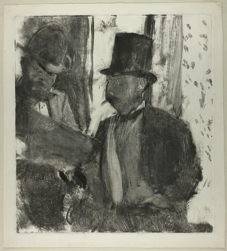 The Two Connoisseurs by Edgar Degas, print, 1875-1885
