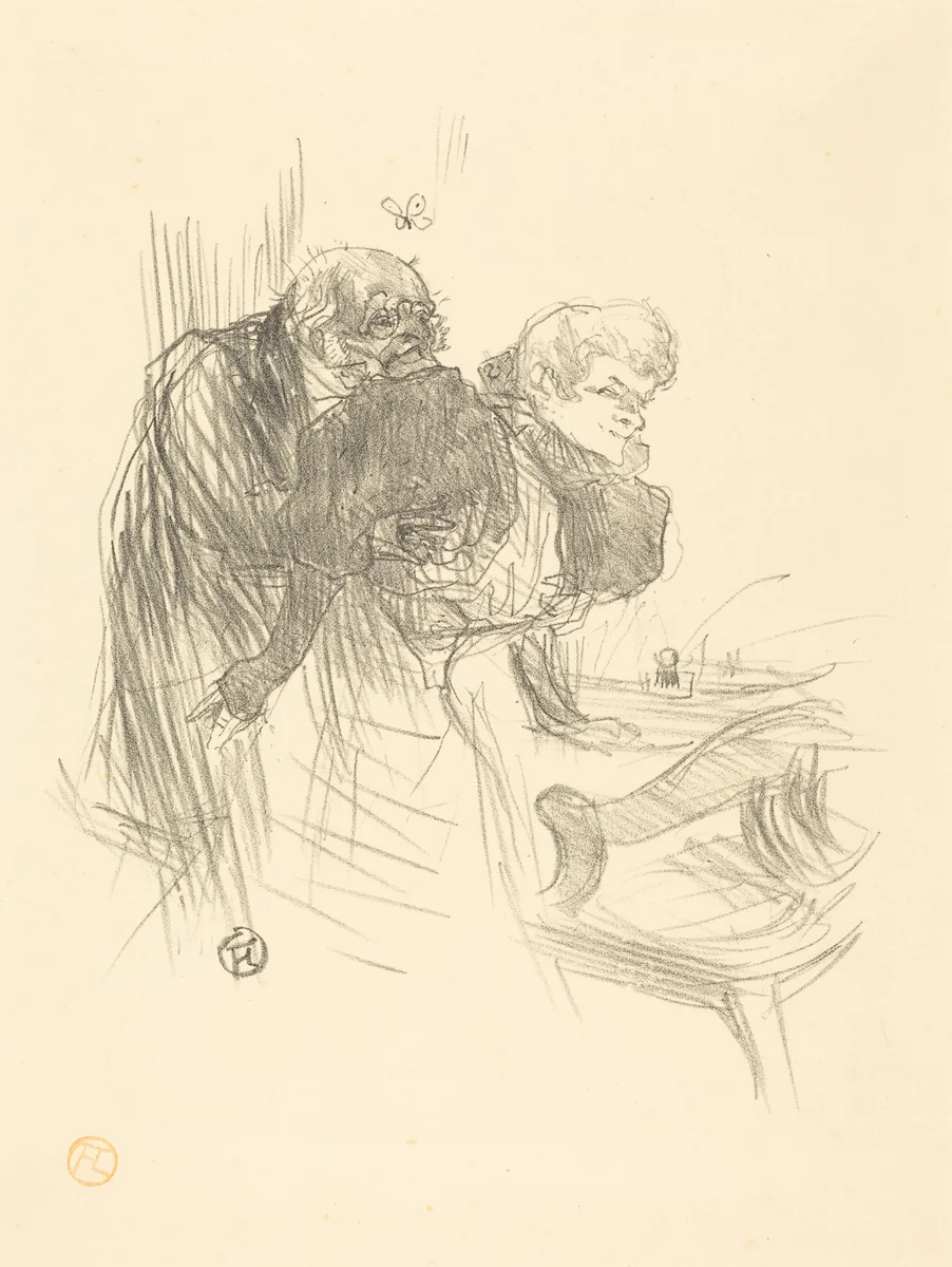 Les vieux papillons by Henri de Toulouse-Lautrec, print, 1895