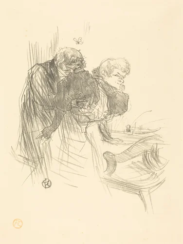 Les vieux papillons by Henri de Toulouse-Lautrec, print, 1895