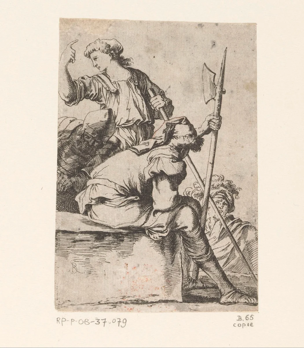 Vier soldaten by anonymous, print, 1656