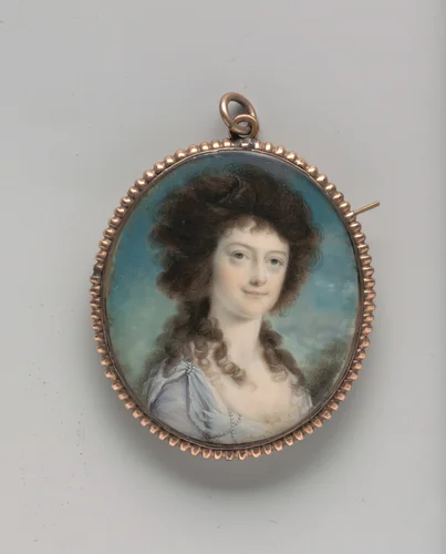 Mrs. James Bleecker (Elizabeth Garland Bache) by John Ramage, artwork, 1783-1793