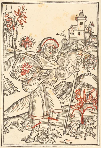 Gerson as Pilgrim by German 15th Century, print, 1489