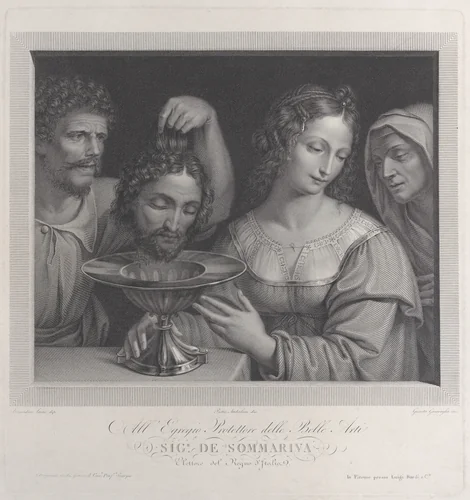 Salome and the head of Saint John the Baptist by Giovita Garavaglia, print, 1815-1835